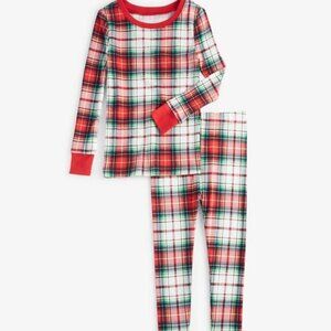 NWT Holiday Lane Winterton Plaid Notch Collar Pajama Set 2Pc Red Green Size 4-5